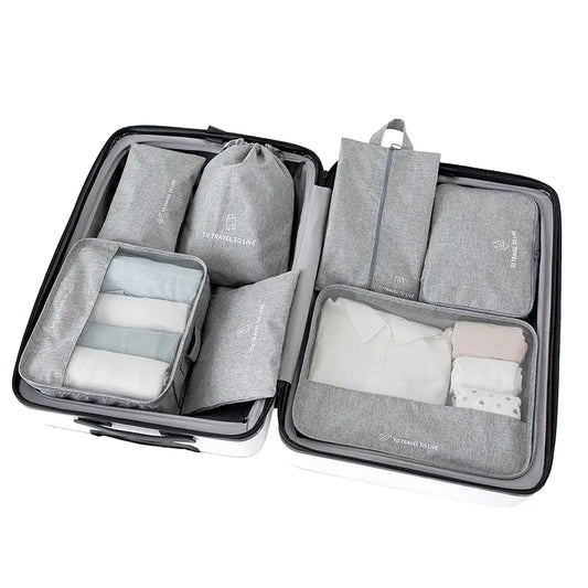 Travel 7-Piece Packing Organizer Set for Luggage