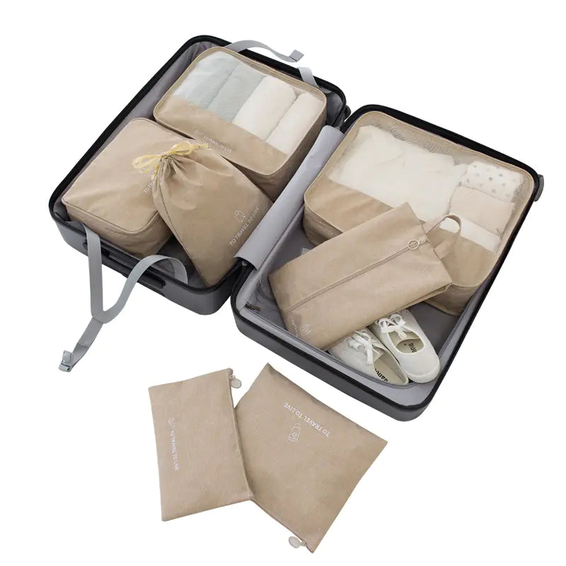 Travel 7-Piece Packing Organizer Set for Luggage