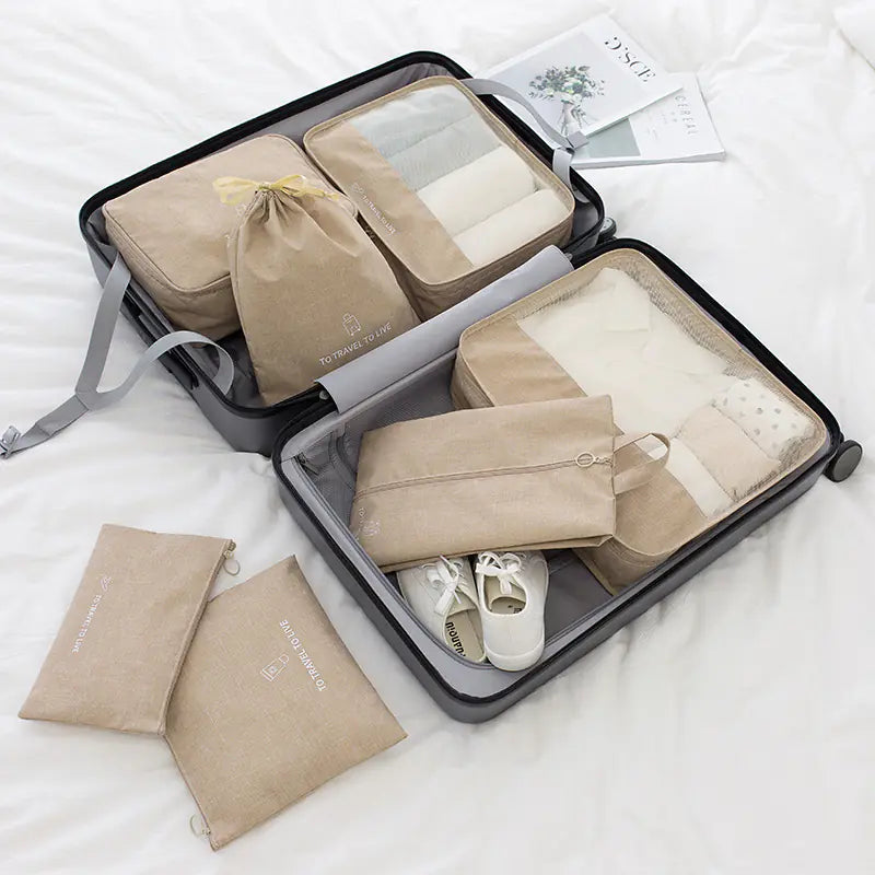 Travel 7-Piece Packing Organizer Set for Luggage
